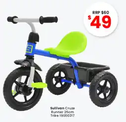 Toymate Sullivan Cruze Runner 25cm Trike offer