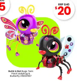 Toymate Build A Bot Bugs Twin Pack Ladybug & Butterfly offer