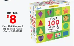 Toymate First 100 Shapes & Opposites Puzzle Cards offer