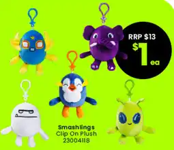 Toymate Smashlings Clip On Plush offer