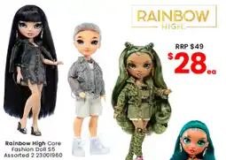 Toymate Rainbow High Core Fashion Doll S5 Assorted 2 offer