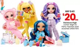 Toymate Rainbow High Junior High PJ Party Fashion Doll Assored offer