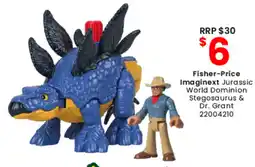 Toymate Fisher-Price Imaginext Jurassic World Dominion Stegosaurus & Dr. Grant offer