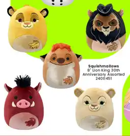 Toymate Squishmallows 8" Lion King 30th Anniversary Assorted offer