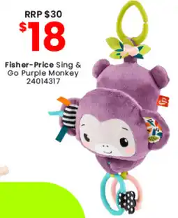 Toymate Fisher-Price Sing & Go Purple Monkey offer