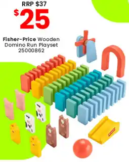 Toymate Fisher-Price Wooden Domino Run Playset offer