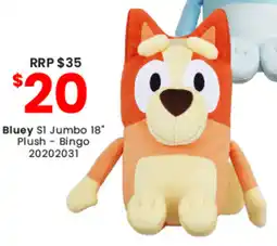 Toymate Bluey S1 Jumbo 18" Plush - Bingo offer
