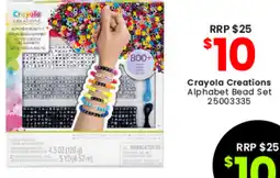 Toymate Crayola Creations Alphabet Bead Set offer