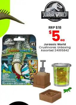 Toymate Jurassic World Crushivores Unboxing Assorted offer