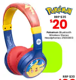 Toymate Pokemon Bluetooth Wireless Stereo Headphones offer