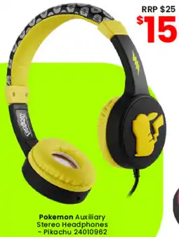 Toymate Pokemon Auxiliary Stereo Headphones - Pikachu offer