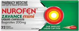 Pharmacy Best Buys Nurofen Zavance Mini 32 Liquid Capsules offer