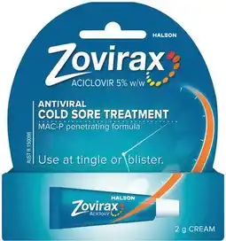 Pharmacy Best Buys Zovirax Antiviral Cold Sore Treatment Cream 2g offer