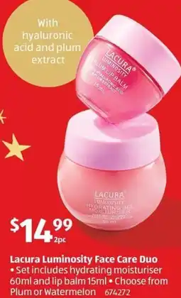 ALDI Lacura Luminosity Face Care Duo offer