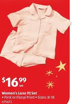 ALDI Women's Luxe PJ Set offer