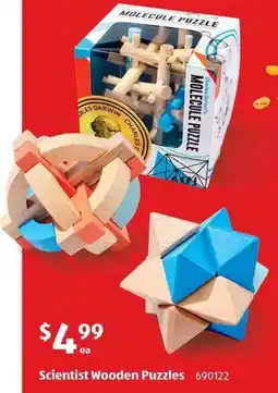ALDI Scientist Wooden Puzzles offer