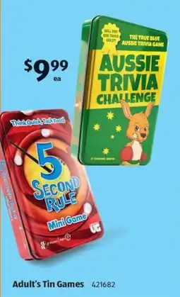 ALDI Adult's Tin Games offer