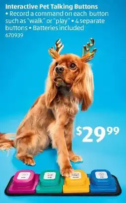 ALDI Interactive Pet Talking Buttons offer