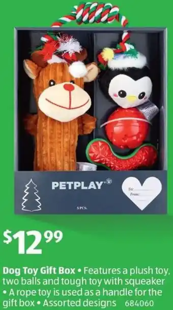 ALDI Dog Toy Gift Box offer