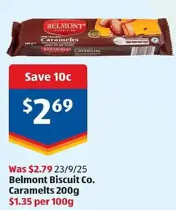 ALDI Belmont Biscuit Co. Caramelts offer