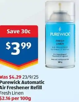 ALDI Purewick Automatic Air Freshener Refill offer