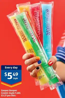 ALDI Zooper Dooper Cosmic offer