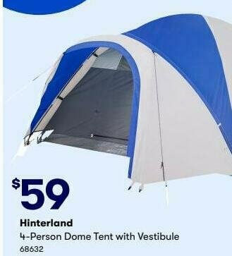 Hinterland 4-Person Dome Tent With Vestibule