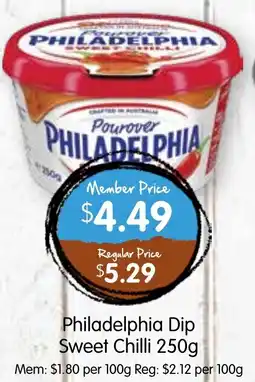 Spudshed Philadelphia Dip Sweet Chilli offer