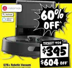 JB Hi-Fi Roborock Q7B+ Robotic Vacuum offer