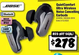 JB Hi-Fi Bose QuietComfort Ultra Wireless Noise Cancelling Earbuds offer
