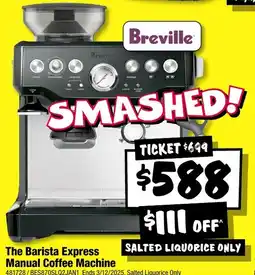 JB Hi-Fi Breville The Barista Express Manual Coffee Machine offer