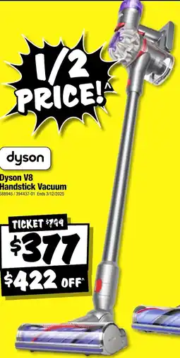 JB Hi-Fi Dyson V8 Handstick Vacuum offer