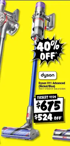 JB Hi-Fi Dyson V11 Advanced (Nickel/Blue) offer