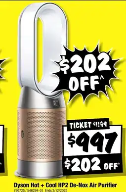 JB Hi-Fi Dyson hot + cool hp2 de-nox air purifier offer