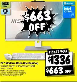 JB Hi-Fi 27" Modern All-In-One Desktop offer