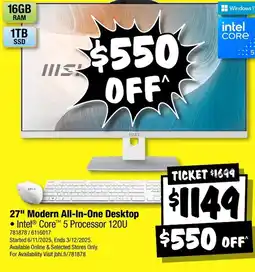 JB Hi-Fi 27" Modern All-In-One Desktop offer
