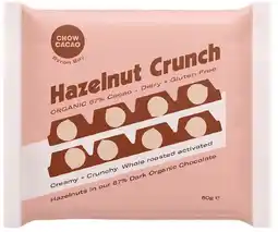 healthylife Chow Cacao Dark Chocolate Block - Crunchy Hazelnut offer
