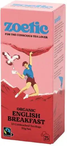 healthylife Zoetic Organic English Breakfast Tea Bags offer