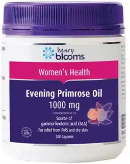 healthylife Henry Blooms Evening Primrose Oil 1000mg 200 Capsules offer