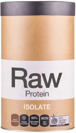 healthylife Amazonia Raw Vegan Protein Isolate Choc Coconut 1kg offer