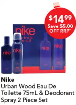 Amcal Pharmacies Nike Urban Wood Eau De Toilette & Deodorant Spray 2 Piece Set offer