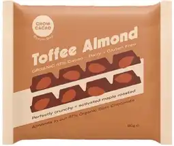 healthylife Chow Cacao Dark Chocolate Block - Toffee Almond 60g offer