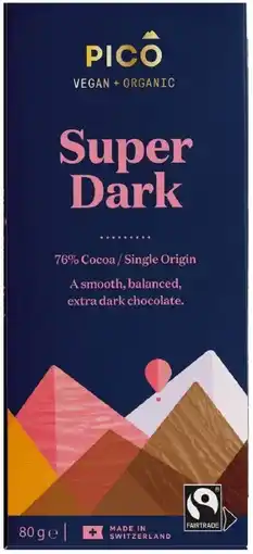 healthylife Pico Organic Chocolate Super Dark offer