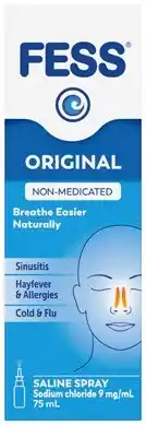 Amcal Pharmacies Fess Original Saline Nasal Spray 75mL offer