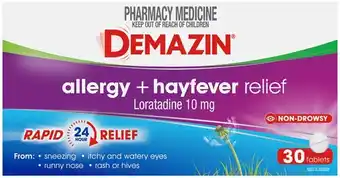 Amcal Pharmacies Demazin Allergy + Hayfever Relief 30 Tablets offer