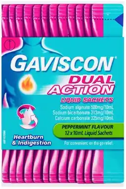 healthylife Gaviscon Dual Action Heartburn Relief Liquid Sachets offer
