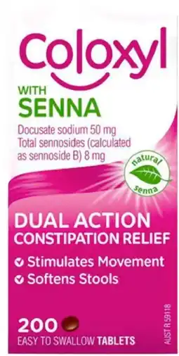 healthylife Coloxyl with Senna 200 Tablets offer