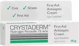Amcal Pharmacies Crystaderm First Aid Antiseptic Cream 10g offer
