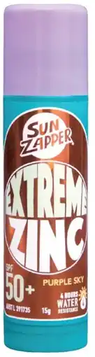 healthylife Sun Zapper Extreme Zinc Stick SPF50+ Purple Sky offer