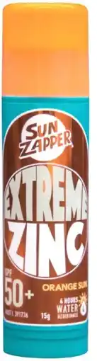 healthylife Sun Zapper Extreme Zinc Stick SPF50+ Orange Sun offer